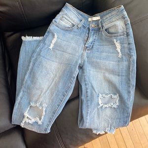 distressed jeans